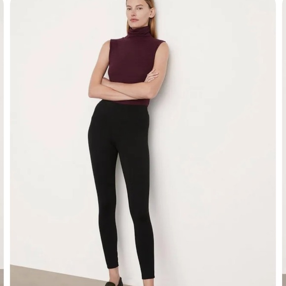 Vince. | black | back seam | viscose blend | elastic waistband | XS | leggings - Picture 3 of 14
